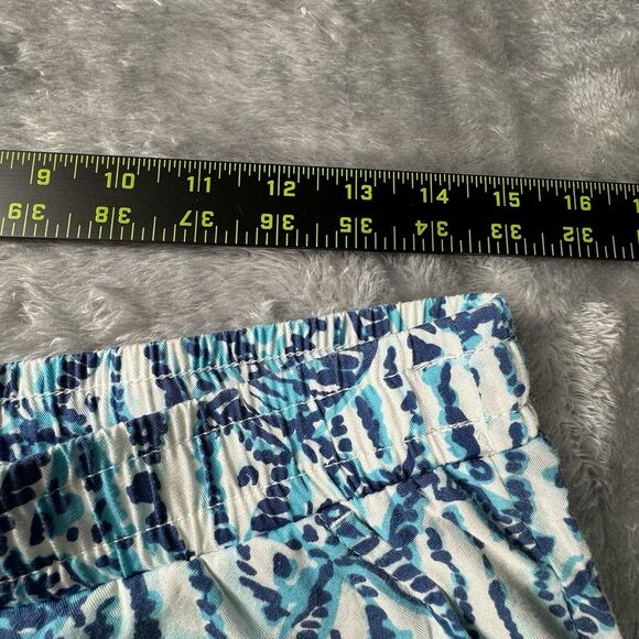 Lilly Pulitzer XS ISLAND JOGGER PANTS Blue Turquoise Tropical Pull On Tassel - Picture 5 of 9